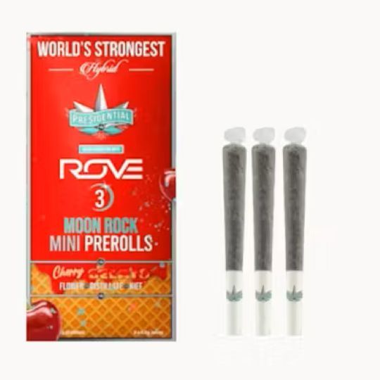 Cherry Gelato Moon Rock Mini Preroll 3 Pack Presidential