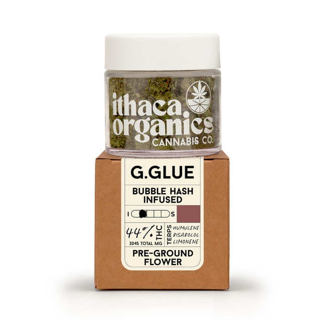 G. Glue 7g Bubble Hash Infused Pre-Ground Flower Ithaca Organics