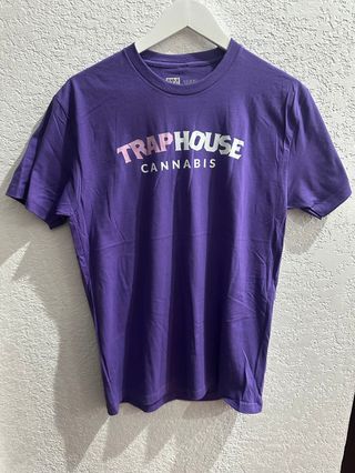 Lavender Front Text and Full Back Logo on Purple Trap House