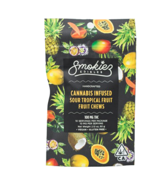 Smokiez Sour Tropical Fruit 1:1 THC:CBD Gummies 10mg | 10pk