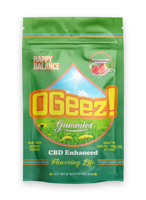 Happy Balance Strawberries and Cream 1:1 THC:CBD OGeez!