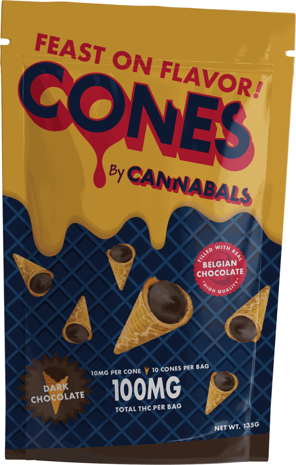 Dark Chocolate Cones