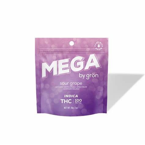 Gron Sour Grape MegaPearl Indica Grön Edibles