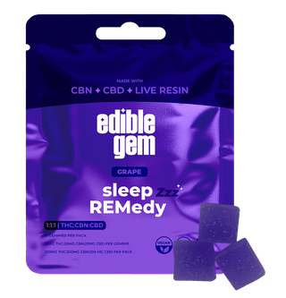 Sleep REMedy Grape 1:1:1 THC:CBD:CBN Edible Gem