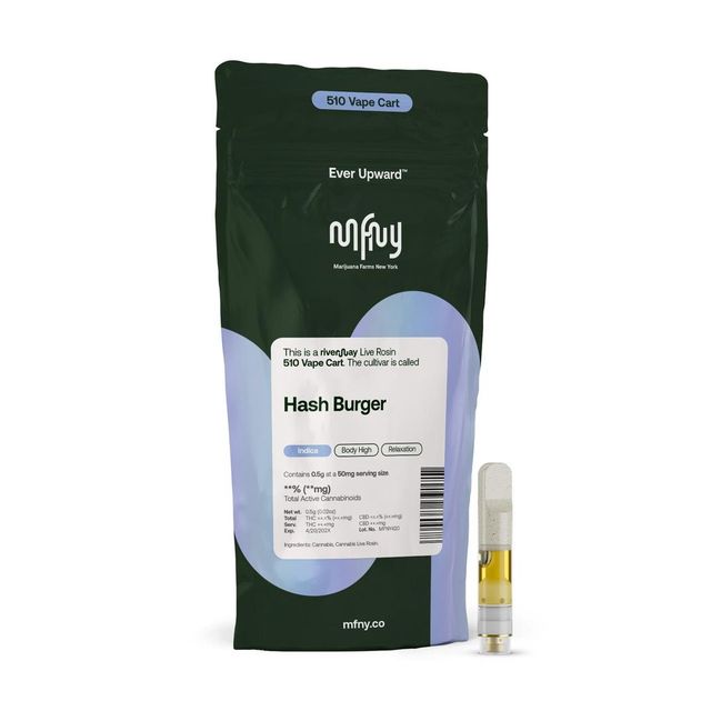 Hash Burger .5g Live Rosin 510 Vape Cart MFNY