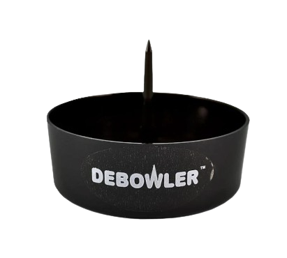 Black Debowler Ashtray W/ Cleaning Spike AFG Black Debowler Ashtray W/ Cleaning Spike AFG