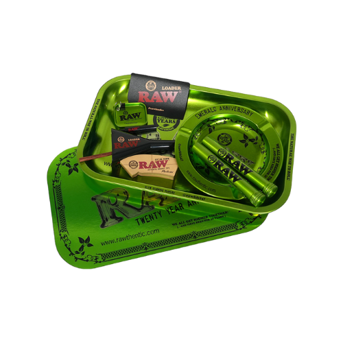 Smoking Kit Emerald Green 9pc Raw