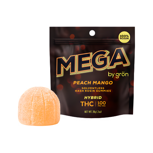 Buy Peach Mango Mega Pearl Macro 100mg Rosin Gummy online - Spark