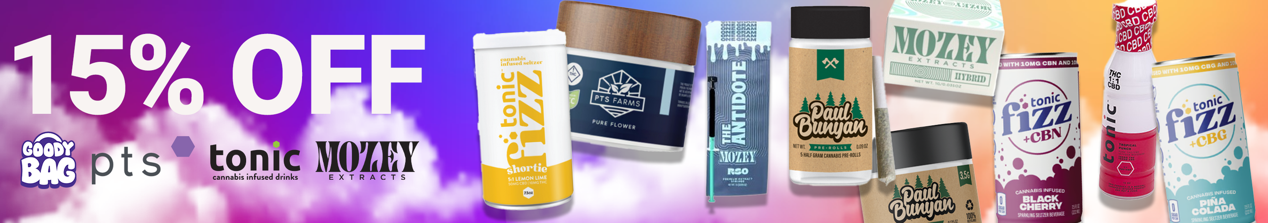 Cannabis Promo, Cannabis Sales, Cannabis Discounts, Cannabis on Sale, PTS Weekly 15%