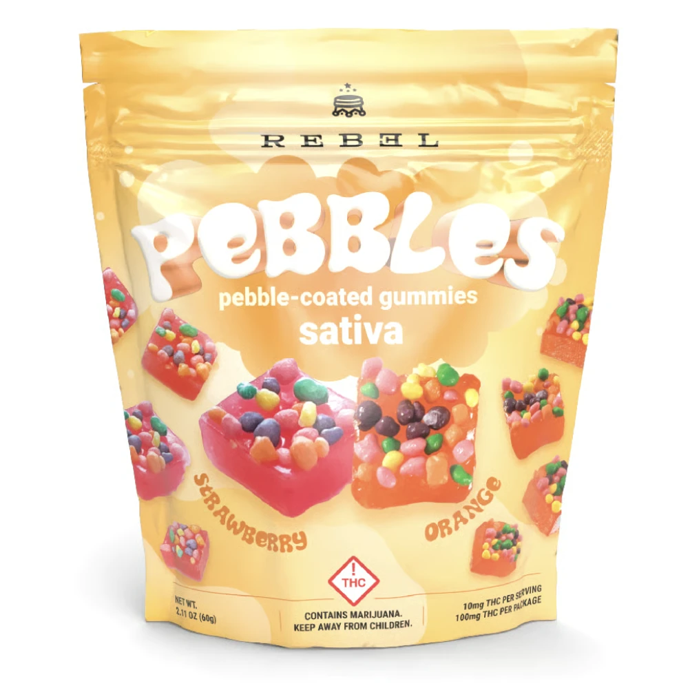 Rebel Pebbles Sativa Gummies 100 mg