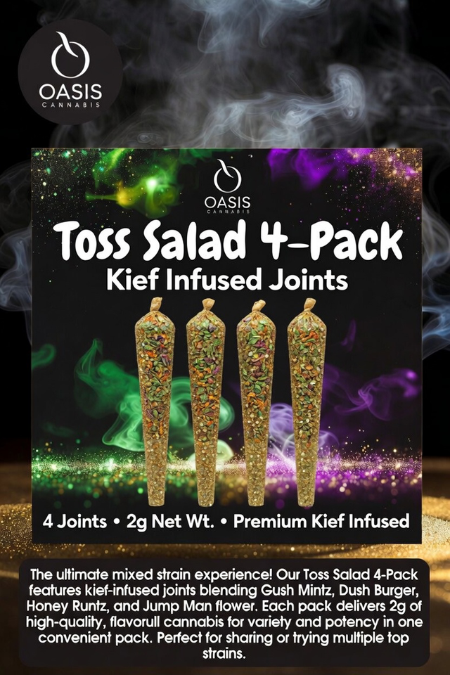 Toss Salad 4pk .5g Pre-Rolls Oasis Cannabis