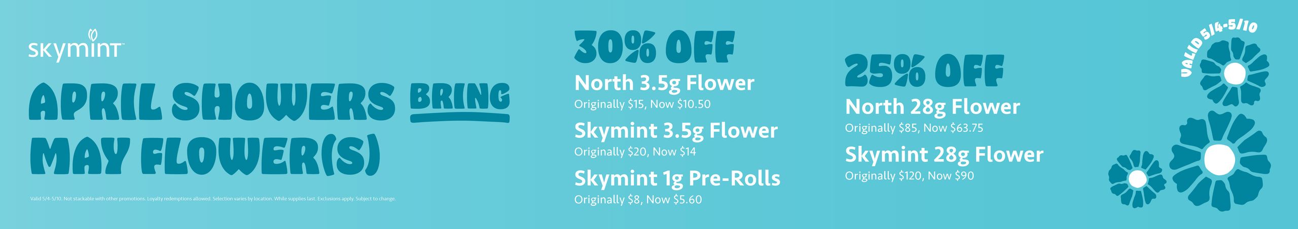 Cannabis Promo, Cannabis Sales, Cannabis Discounts, Cannabis on Sale, April Showers Bring May Flower(s) 😉🍃