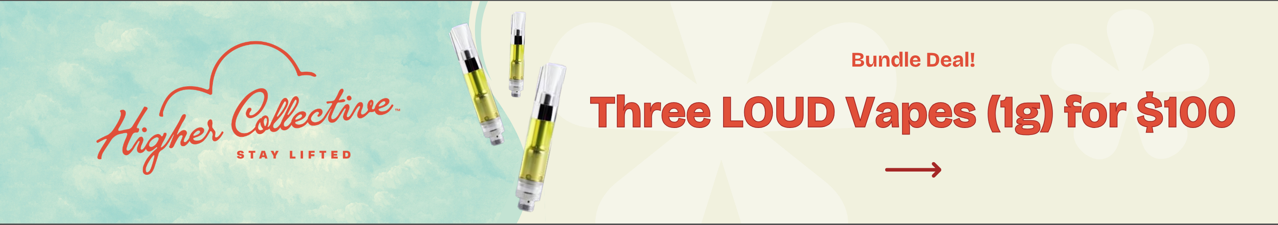 Cannabis Promo, Cannabis Sales, Cannabis Discounts, Cannabis on Sale, Three 1g Loud Vapes for $100