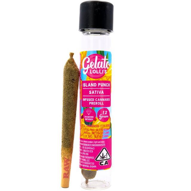 Island Punch Lolli's Diamond Infused Pre-Roll Gelato