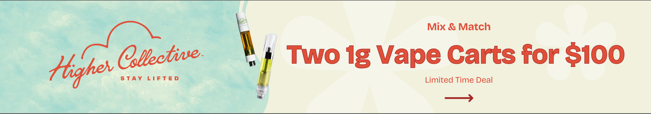 Cannabis Promo, Cannabis Sales, Cannabis Discounts, Cannabis on Sale, Two 1g Vape Carts For $100