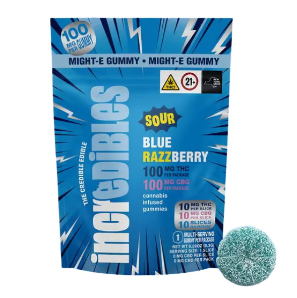 Sour Blue Razzberry 1:1 THC:CBG Might-E Incredibles