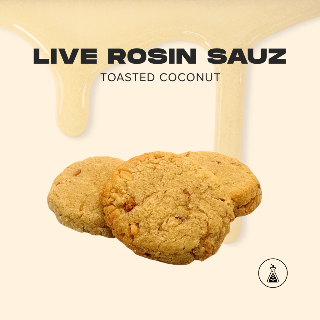 Live Rosin Sauz Toasted Coconut Cooks. 100mg 10pk
