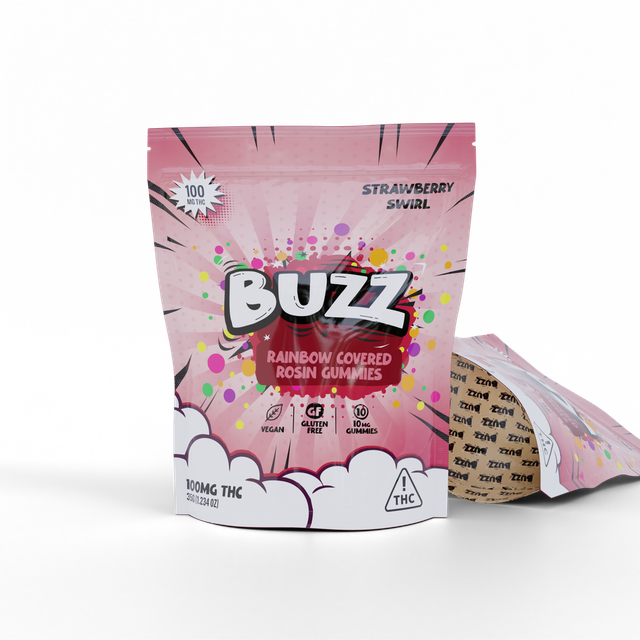 Strawberry Swirl Solventless 100mg Buzz