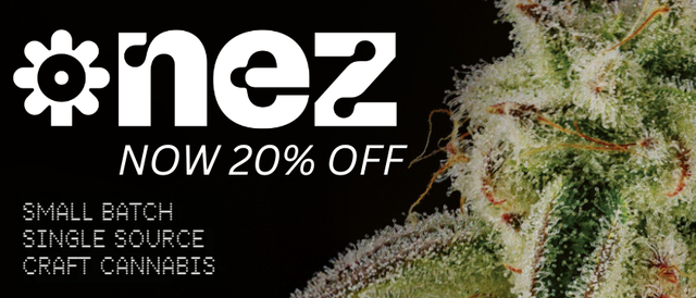 Cannabis Promo, Cannabis Sales, Cannabis Discounts, Cannabis on Sale, 20% Off Nez Products