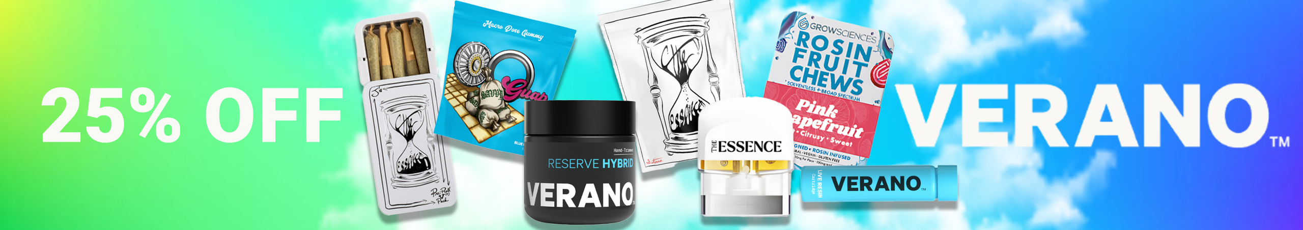 Cannabis Promo, Cannabis Sales, Cannabis Discounts, Cannabis on Sale, Verano Daily Deal 25%