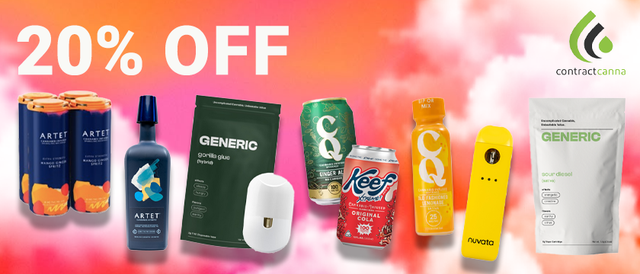 Cannabis Promo, Cannabis Sales, Cannabis Discounts, Cannabis on Sale, Contract Canna Daily Deal 20%
