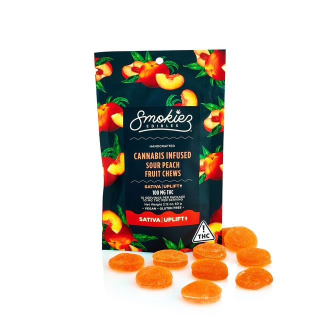 Sour Peach 100mg Smokiez Edibles