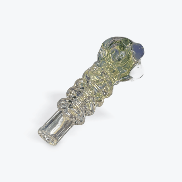 SIlver Fumed Blue Spot Pipe High Mountain