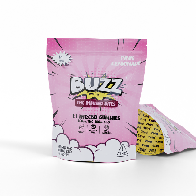 Pink Lemonade (1:1 THC:CBD) 100mg Buzz