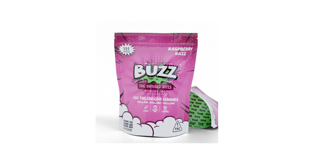 Raspberry Razz (1:1:1 THC:CBD:CBN) 100mg Buzz