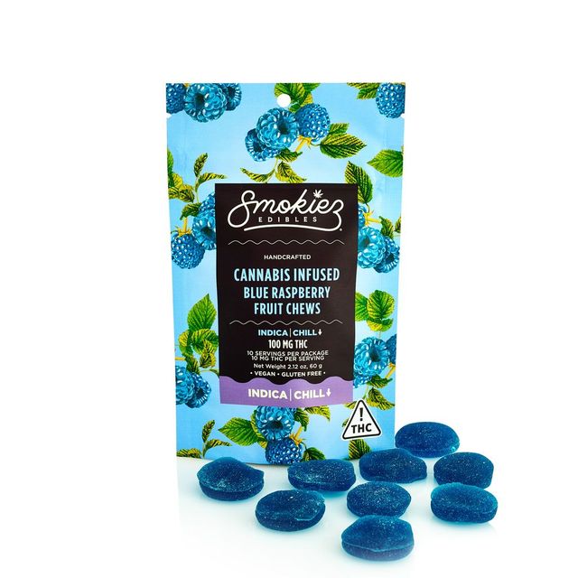 Blue Raspberry 100mg Smokiez Edibles