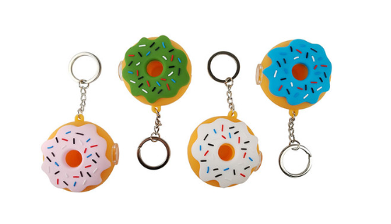 3" Silicone Donut Chillum Keychain  HS Wholesale