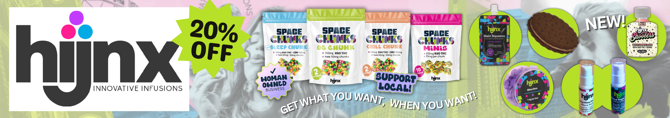 Cannabis Promo, Cannabis Sales, Cannabis Discounts, Cannabis on Sale, 20% Off HIJNX Edibles