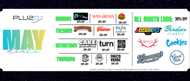 Cannabis Promo, Cannabis Sales, Cannabis Discounts, Cannabis on Sale, Humo 30% off Every Tuesday