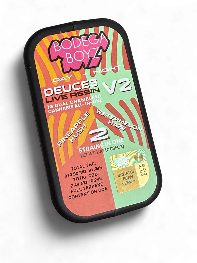 Pineapple Kush x Watermelon Haze 1g Live Resin Dual Chamber AIO Bodega Boyz