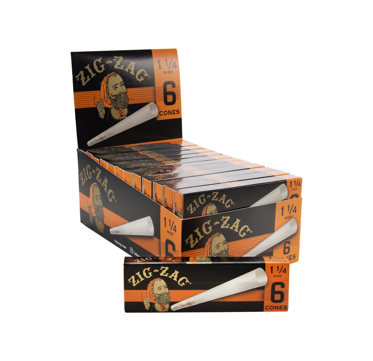  Ultra Thin Cones 1 1/4 -  6pk Zig-Zag