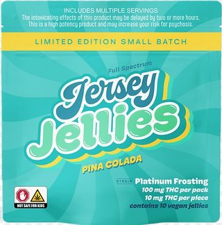 Pina Colada with Platinum Frosting Full Spectrum Jersey Jellies