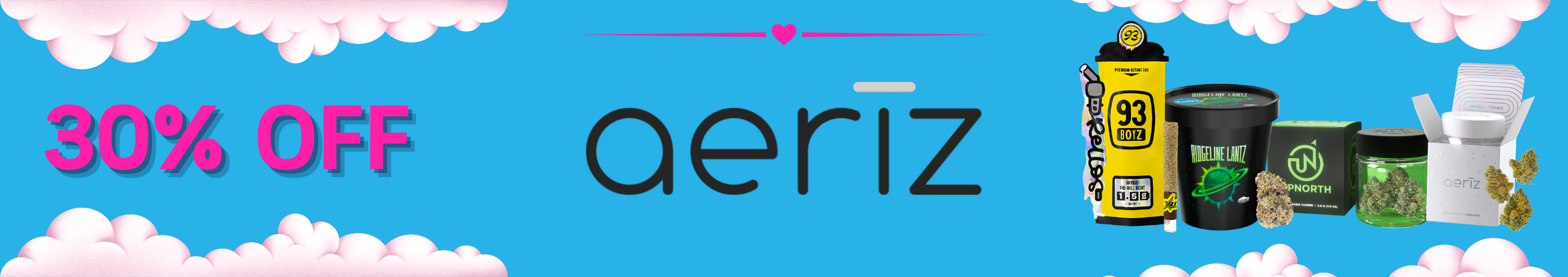 Cannabis Promo, Cannabis Sales, Cannabis Discounts, Cannabis on Sale, 30% Off Aeriz