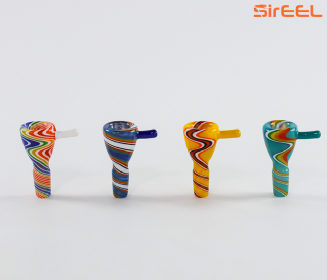 Heady Flower Bowl W/ Handle, 14Mm Sireel