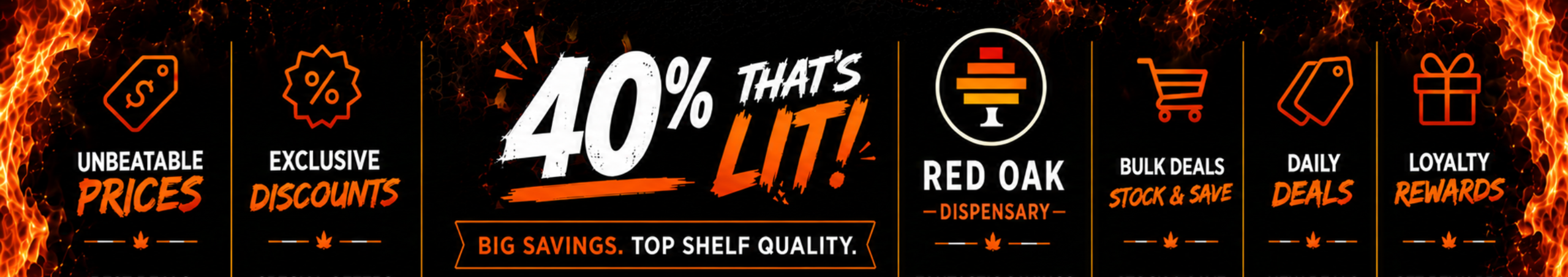 Cannabis Promo, Cannabis Sales, Cannabis Discounts, Cannabis on Sale, 40% Off That's Lit!