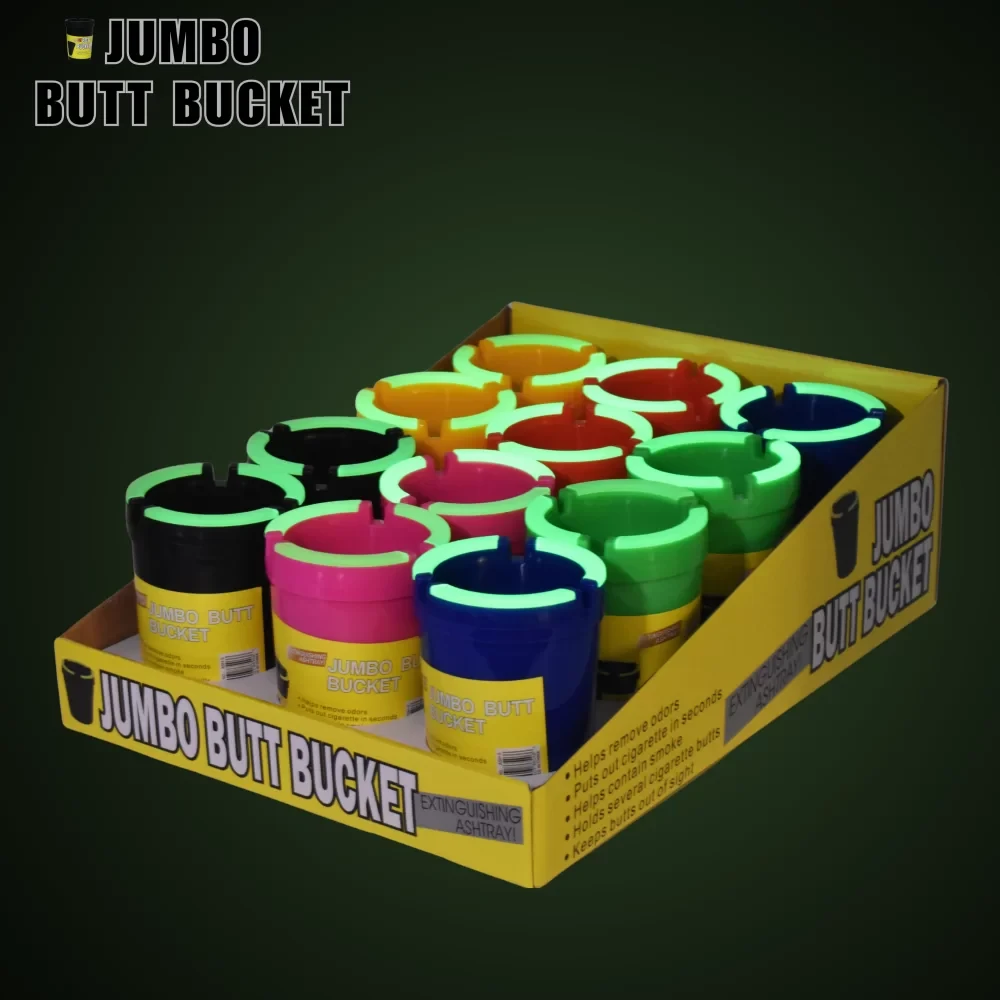 Jumbo Butt Bucket Bucket Car Ashtray - Glow in the Dark SimpleGoods