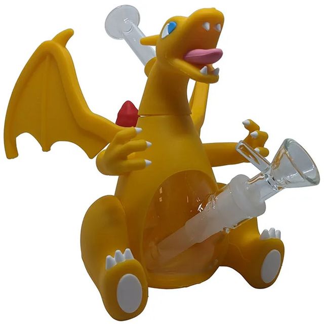  6" Silicone Fire Dragon Water Pipe  SimpleGoods