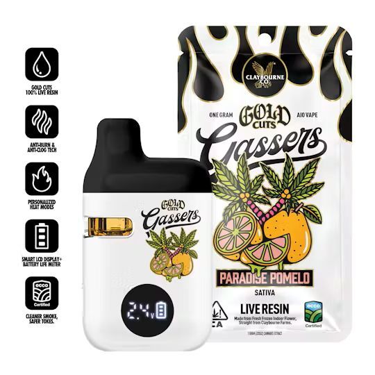 Paradise Pomelo Gold Cuts Gassers Vape Claybourne Co.