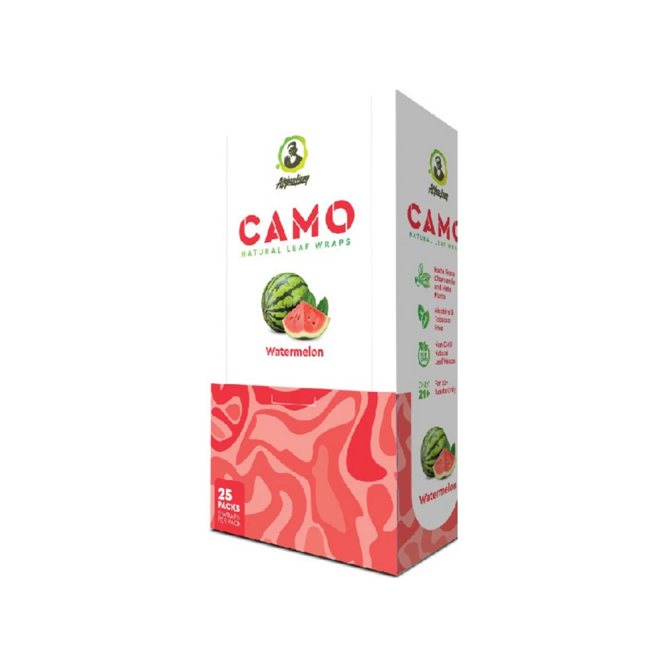 Camo Wraps Natrual Self Rolling Leaf (Watermelon Flavor) Wrap Each