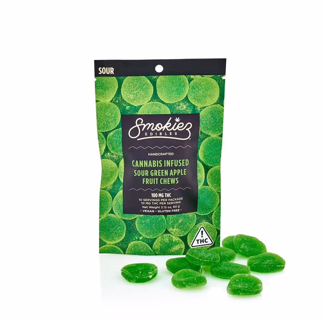 Sour Green Apple 100mg Smokiez Edibles