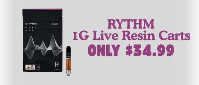 Discounts and Best Deals for cannabis products online | RYTHM 1G Live Resin  Vape Cart | ONLY $34.99 | Urge | Elizabeth