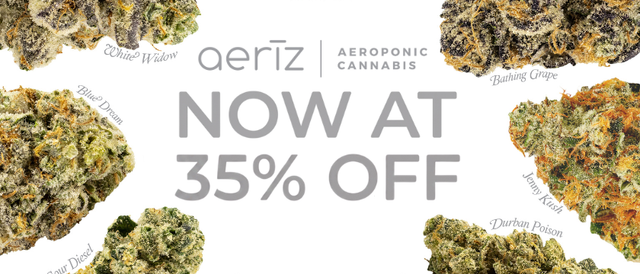 Cannabis Promo, Cannabis Sales, Cannabis Discounts, Cannabis on Sale, 35% Off Aeriz Brands