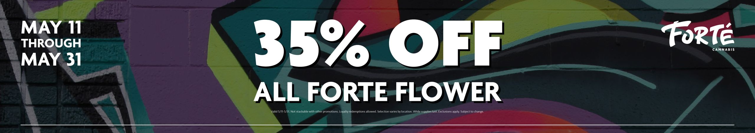 Cannabis Promo, Cannabis Sales, Cannabis Discounts, Cannabis on Sale, 35% off Forte Flower