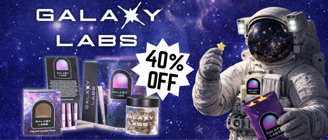 Cannabis Promo, Cannabis Sales, Cannabis Discounts, Cannabis on Sale, 40% Off Galaxy Labs