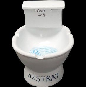 Ceramic Toilet Ashtray Generic Glass