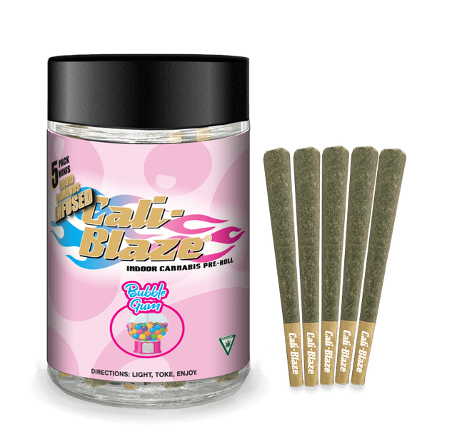 Bubblegum 5PK Mini Diamond Infused Pre-Rolls Cali-Blaze